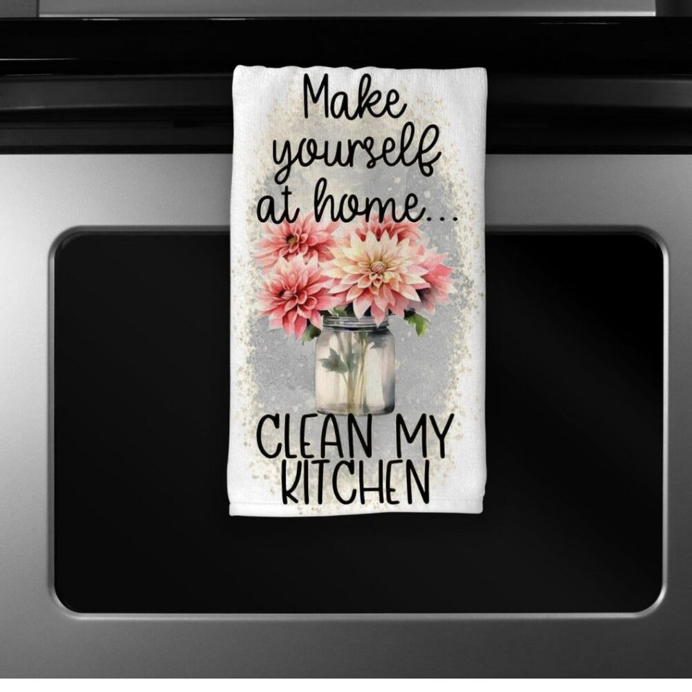 Clean My Kitchen Funny Microfiber Kitchen Towel